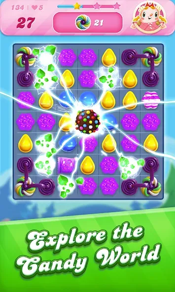 Candy Crush Saga (Кенди Краш Сага)  [МОД Все открыто] Screenshot 1