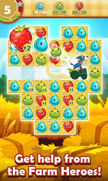 Farm Heroes Saga (Фарм Хероус Сага)  [МОД Все открыто] Screenshot 3