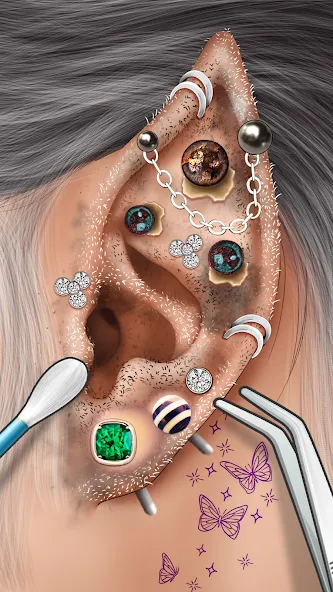 Ear Salon ASMR Ear Wax& Tattoo (АСМР)  [МОД Бесконечные монеты] Screenshot 3