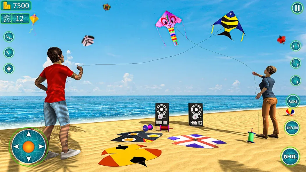 Kite Basant: Kite Flying Games  [МОД Бесконечные монеты] Screenshot 3