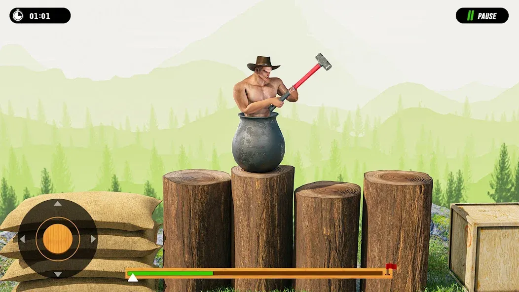 Hammer Climber Man: Pot Man 3D  [МОД Много монет] Screenshot 3