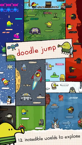 Doodle Jump (Дудл Джамп)  [МОД Все открыто] Screenshot 2