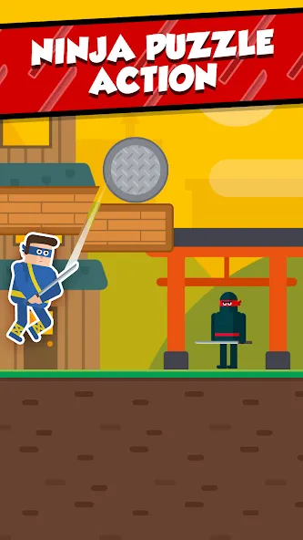 Mr Ninja - Slicey Puzzles (Мистер Ниндзя)  [МОД Много монет] Screenshot 1