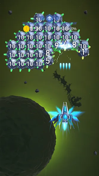 Dust Settle 3D - Galaxy Attack (Даст Сеттл 3Д)  [МОД Много монет] Screenshot 2