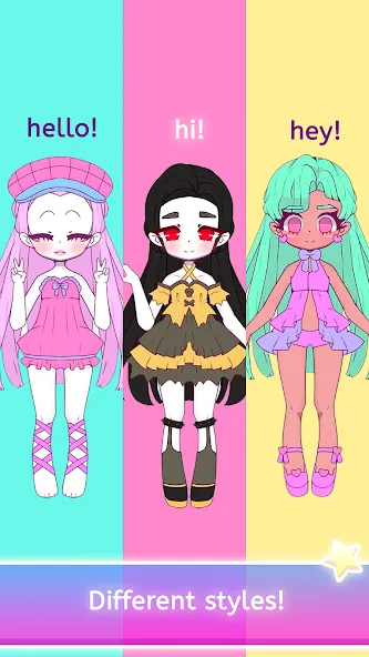 Mimistar dress up chibi doll (Министар)  [МОД Меню] Screenshot 2