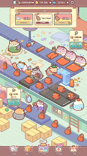 Hamster Bag Factory : Tycoon (Хэмстер сумка фабрика)  [МОД Меню] Screenshot 4