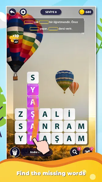 Word Surf: Inspire (Ворд Серф)  [МОД Бесконечные деньги] Screenshot 1