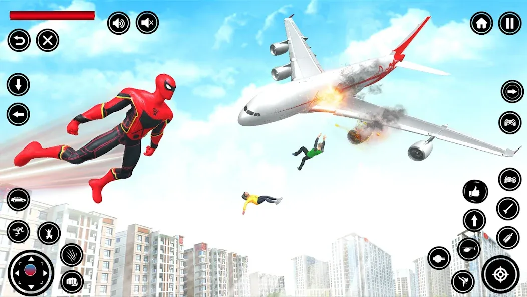 Flying Spider Rope Hero Fight (Флайинг Спайдер Роп Хиро Файт)  [МОД Много денег] Screenshot 5