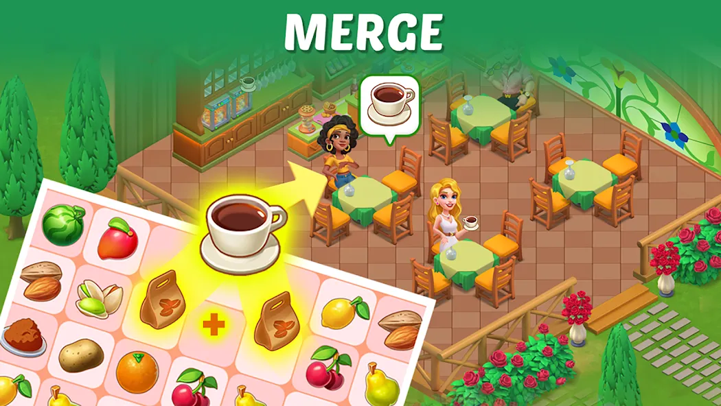 Merge Cooking:Theme Restaurant  [МОД Mega Pack] Screenshot 3