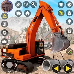 Скачать взлом Construction Excavator Game 3D  [МОД Много монет] на Андроид