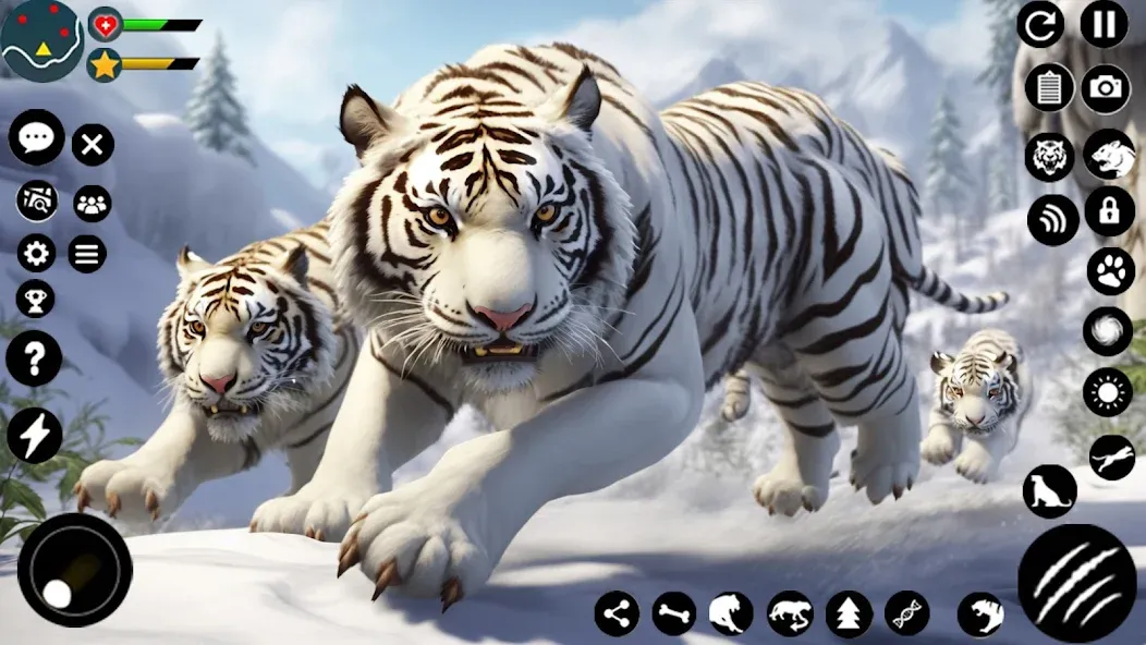 Arctic White Tiger Family Sim  [МОД Меню] Screenshot 1