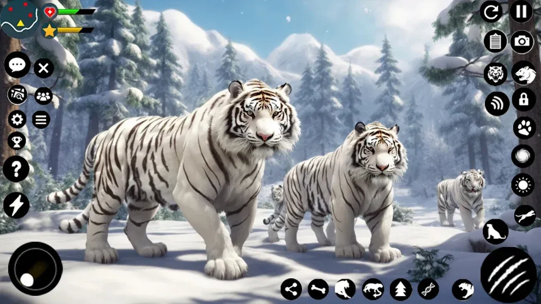 Arctic White Tiger Family Sim  [МОД Меню] Screenshot 3