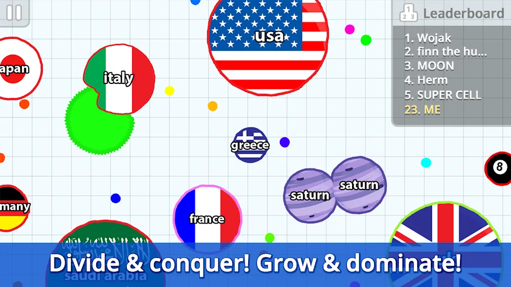 Agar.io  [МОД Бесконечные монеты] Screenshot 2