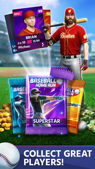 Baseball: Home Run Sports Game (Бейсбол)  [МОД Unlocked] Screenshot 4