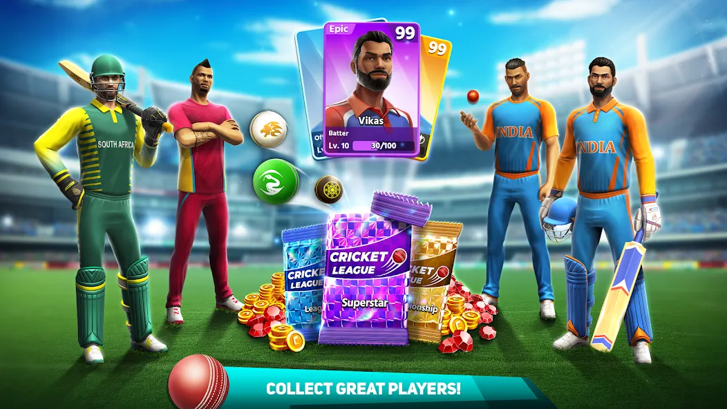 Cricket League (Крикет Лига)  [МОД Unlocked] Screenshot 4