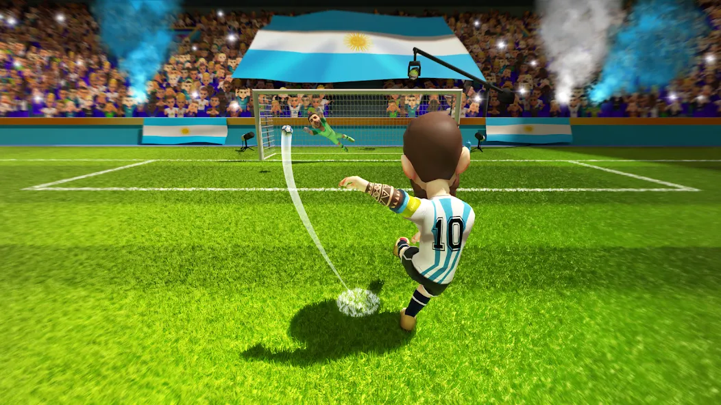 Mini Football - Mobile Soccer (Мини Футбол)  [МОД Много монет] Screenshot 1