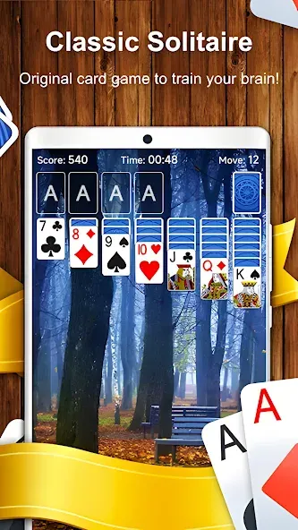 Solitaire Card Game (Солитер карточная игра)  [МОД Бесконечные монеты] Screenshot 2