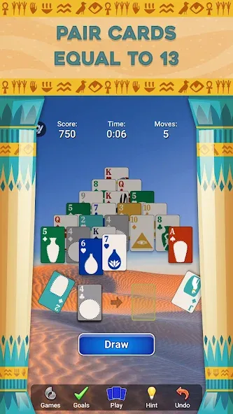 Pyramid Solitaire - Card Games (Пирамида Солитер)  [МОД Много монет] Screenshot 2