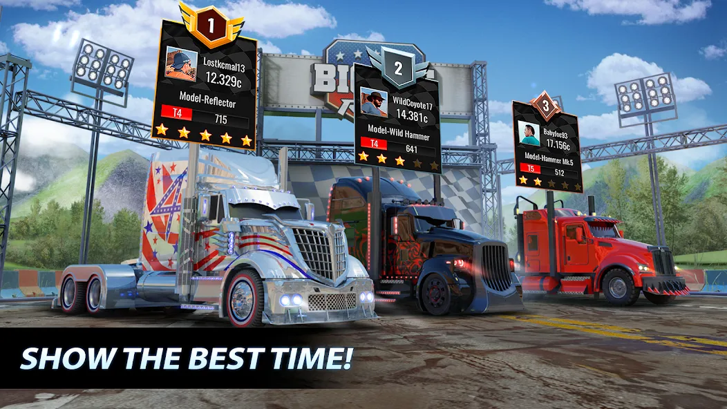 Big Rig Racing: Drag racing (Биг Риг Рейсинг)  [МОД Mega Pack] Screenshot 3