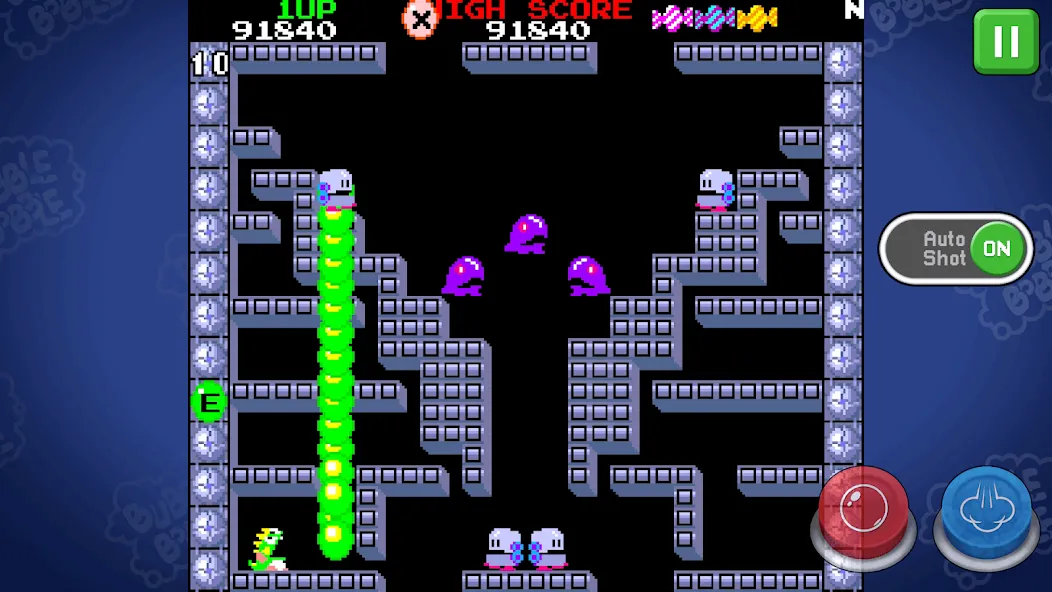 BUBBLE BOBBLE classic (БАБЛ БОББЛ классика)  [МОД Бесконечные монеты] Screenshot 2