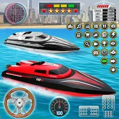 Скачать взлом Speed Boat Racing: Boat games  [МОД Бесконечные монеты] на Андроид