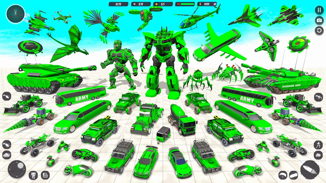 Tank Robot Game Army Games (армейский танк робот трансформационная игра)  [МОД Много денег] Screenshot 1