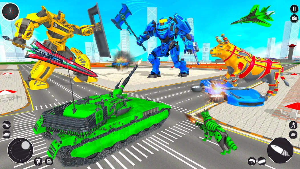 Tank Robot Game Army Games (армейский танк робот трансформационная игра)  [МОД Много денег] Screenshot 4