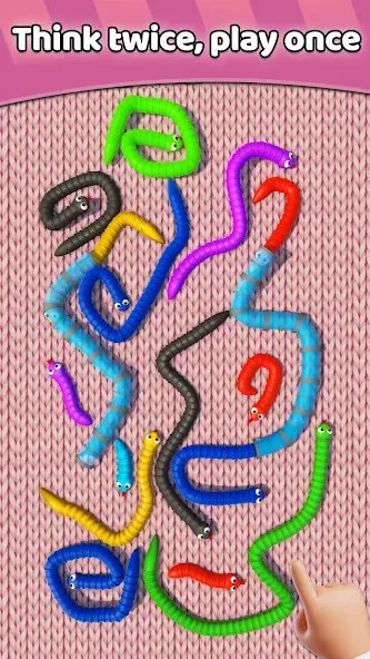 Tangled Snakes Puzzle Game (Танглед Снейк 3Д)  [МОД Mega Pack] Screenshot 2