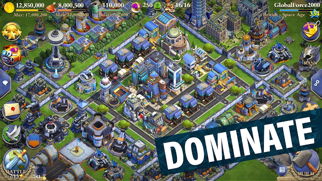 DomiNations (Доминейшнз)  [МОД Бесконечные монеты] Screenshot 1