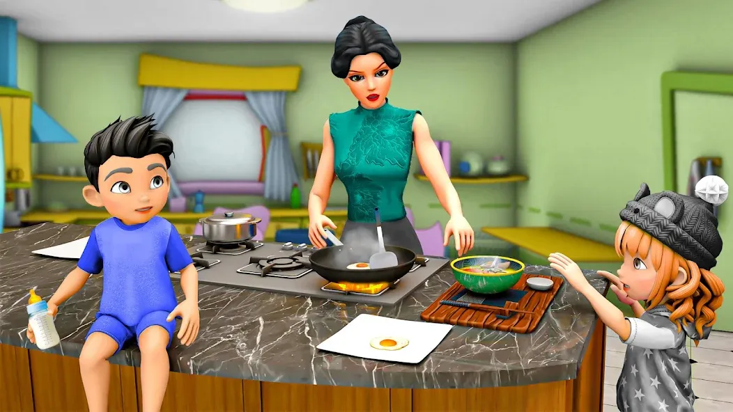 Virtual Mother Simulator 3D (Виртуальные игры богатой материальной жизни)  [МОД Unlimited Money] Screenshot 4