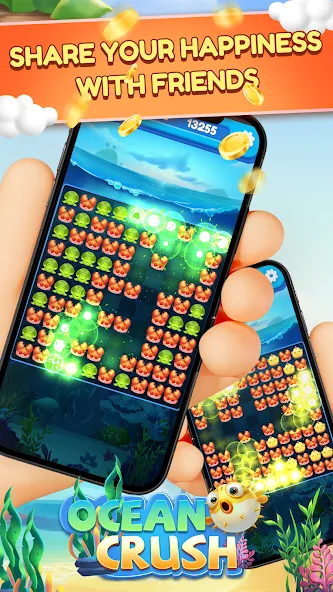 Ocean Crush-Matching Games (Оушен Краш)  [МОД Unlocked] Screenshot 4