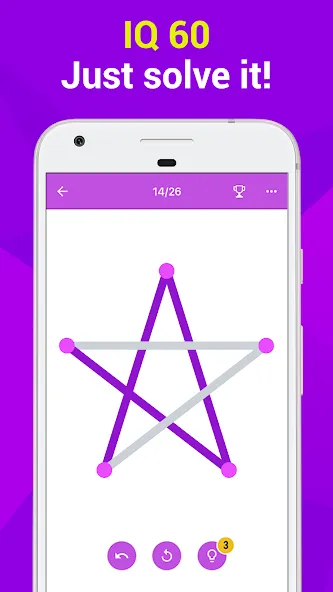 1LINE –One Line with One Touch (ЛАЙН)  [МОД Много денег] Screenshot 1