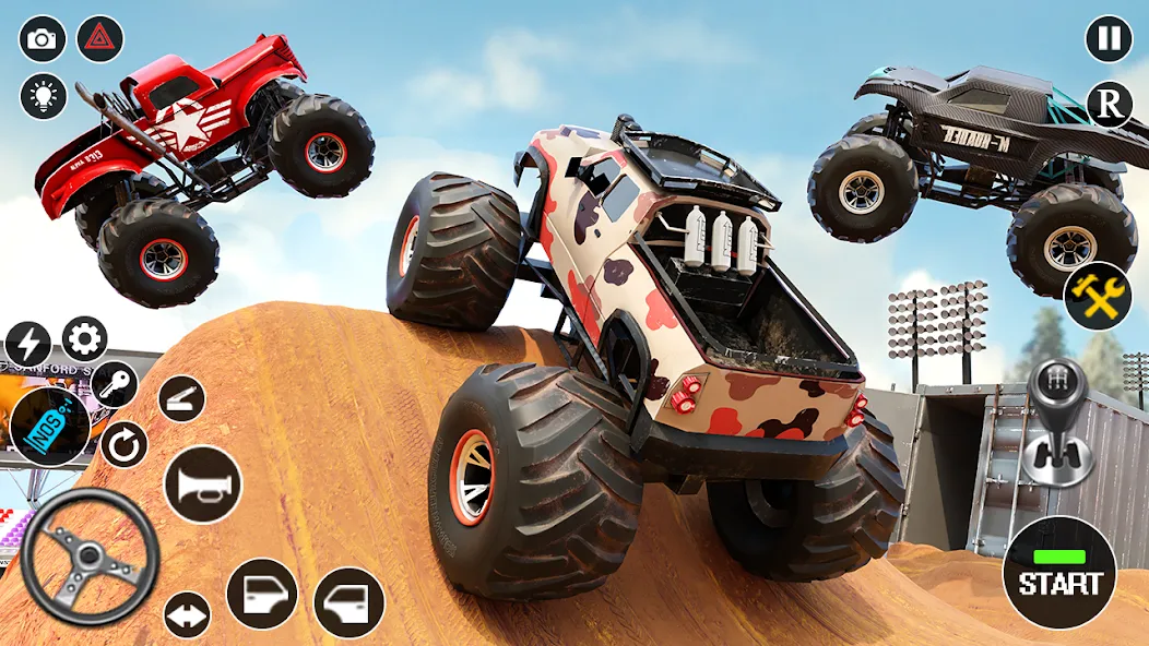 Fearless US Monster Truck Game (Фирлесс ЮЭС Монстер Трак Гейм)  [МОД Unlocked] Screenshot 3