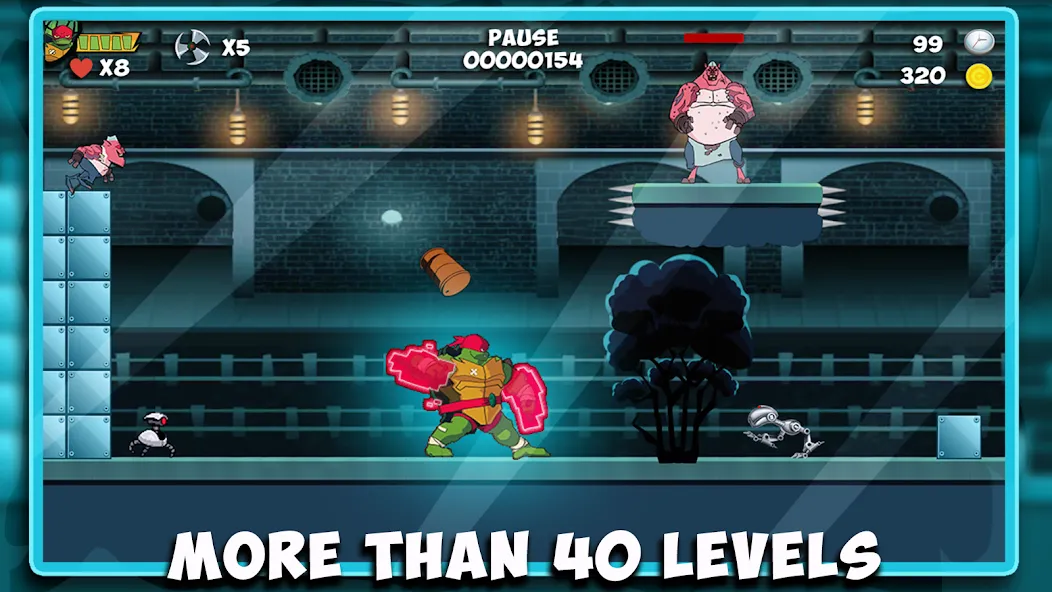 The turtle adventur ninja hero  [МОД Menu] Screenshot 3