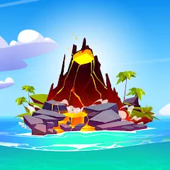 Скачать взлом Volcano Island - Sim Game (Вулканический остров)  [МОД Бесконечные деньги] на Андроид