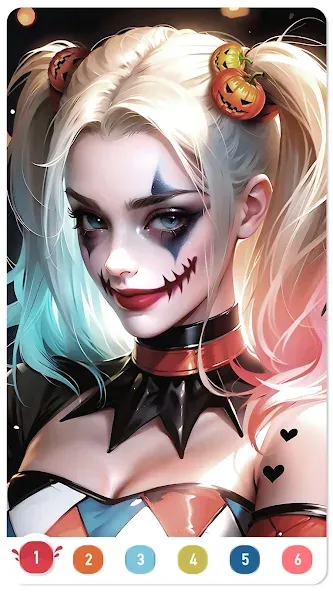 Clown Color, Paint by number  [МОД Бесконечные деньги] Screenshot 2