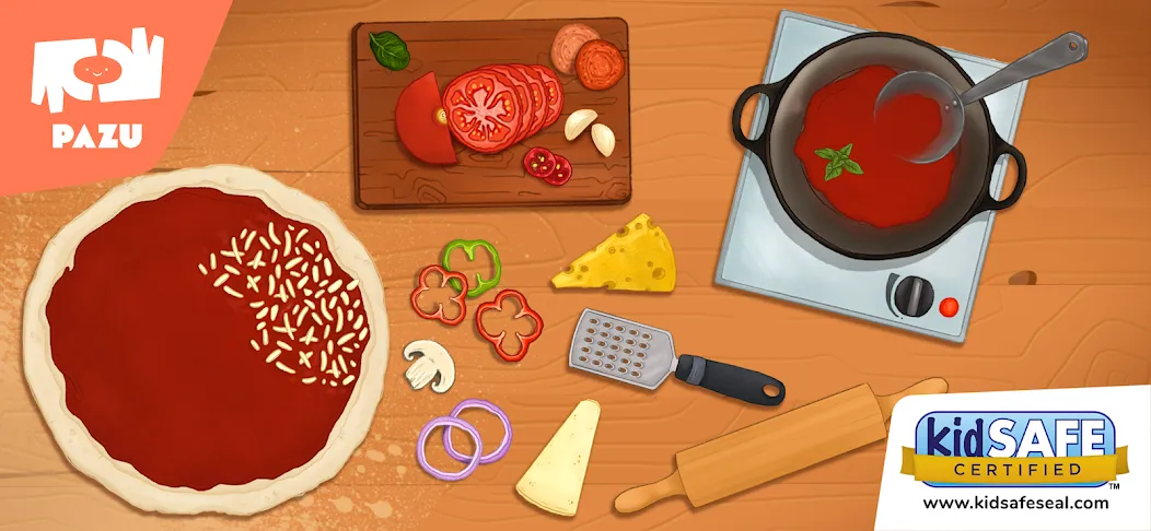 Pizza maker cooking games  [МОД Все открыто] Screenshot 1