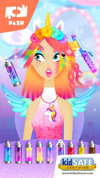 Girls Hair Salon Unicorn  [МОД Unlocked] Screenshot 1