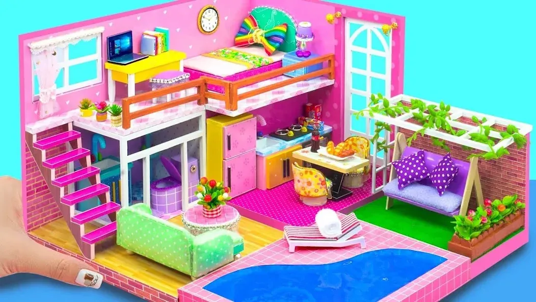 Girl Doll House Design Games (Дизайнерские игры для девочек Домик для кукол)  [МОД Все открыто] Screenshot 2