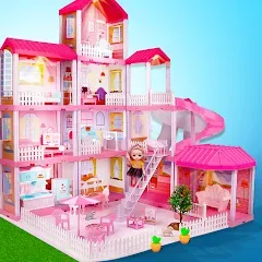 Скачать взлом Girl Doll House Design Games (Дизайнерские игры для девочек Домик для кукол)  [МОД Все открыто] на Андроид