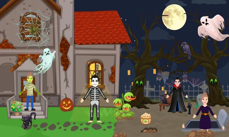 Pretend Play Halloween Party (Претендуй на Хэллоуинскую вечеринку)  [МОД Много монет] Screenshot 2