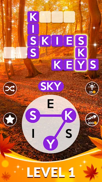 Wordscapes (Вордскейпс)  [МОД Unlocked] Screenshot 1