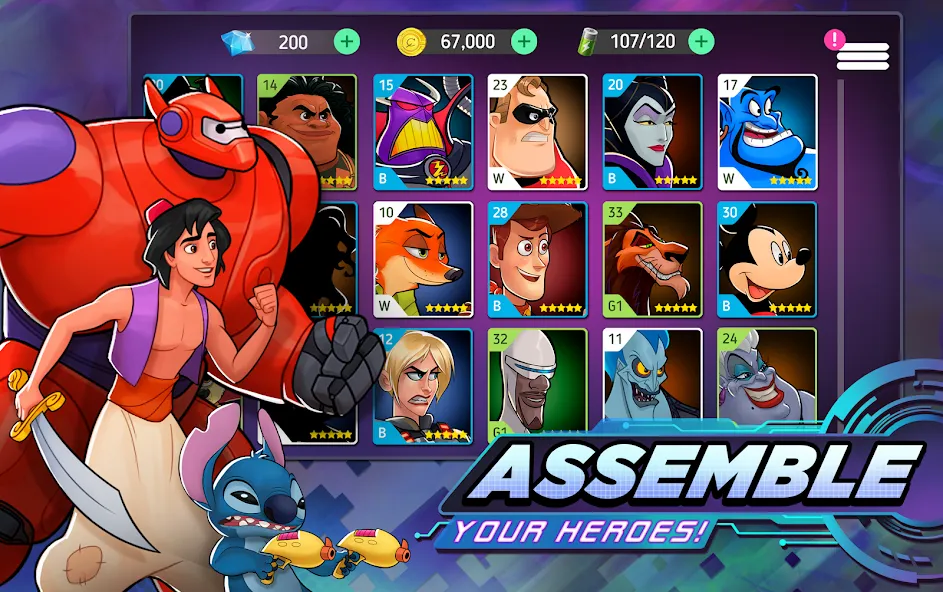 Disney Heroes: Battle Mode (Дисней Хироус)  [МОД Меню] Screenshot 3