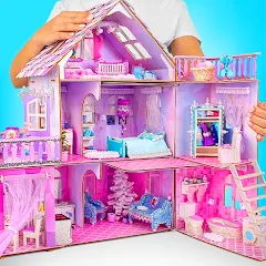 Скачать взлом Doll House Design: Girl Games (Долл Хаус Дизайн)  [МОД Много денег] на Андроид