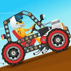 Скачать взлом Car Builder & Racing for Kids [МОД Unlocked] на Андроид