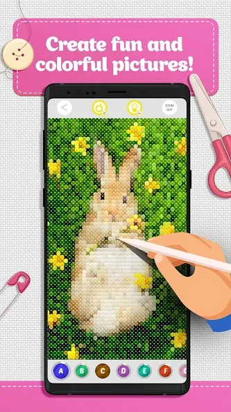 Cross Stitch Coloring Art (Кроссстич окрашивание искусства)  [МОД Все открыто] Screenshot 3