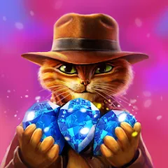 Скачать взлом Indy Cat: Match 3 Adventure [МОД Много монет] на Андроид