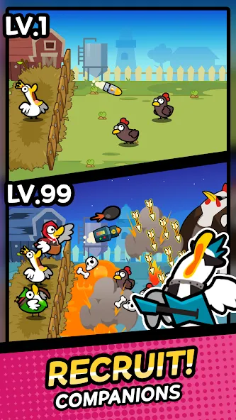 Duck vs Chicken : Idle Defense (Дак против Чикен)  [МОД Меню] Screenshot 2