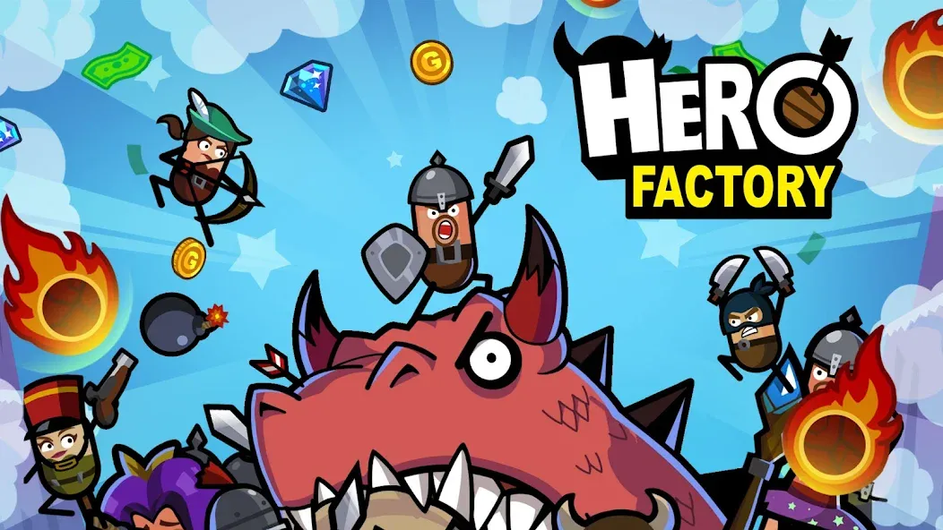 Hero Factory - Idle tycoon (Хиро Фактори)  [МОД Много монет] Screenshot 3