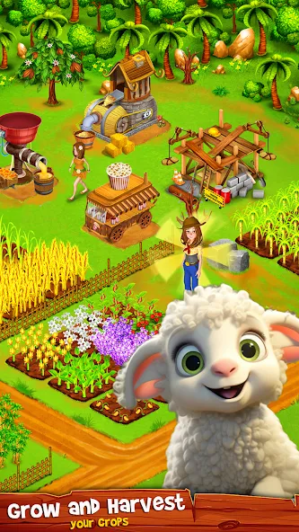 Country Valley Farming Game (Парадайз Хей Фарм Айленд)  [МОД Бесконечные деньги] Screenshot 1